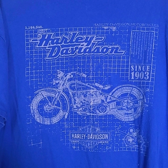 Harley-Davidson Motorcycles Bike Anatomy Graphic Print Tee Tshirt Mens Size 2XL - Picture 9 of 16
